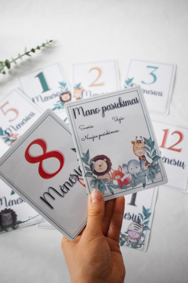 Kortelės "Mano pirmieji metai"