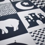 Kortelės "Juoda-balta"