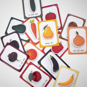 Lavinamasis žaidimas, daržovės ir vaisiai