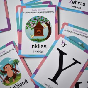 Lavinamosios kortelės "Linksmoji abėcėlė"
